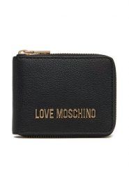 LOVE MOSCHINO Mały Portfel Damski JC5639PP1NLD0000 Czarny. Czarne portfele Love Moschino, bez wzorów, ze skóry. Za 379.99 zł.