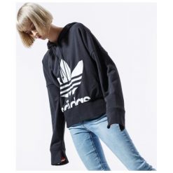 Adidas Bluza Bellista Cropped Hoodie , czarny, rozmiar M. Czarne bluzy Adidas, m, bez wzorów, z bawełny, bez kaptura. Za 279.99 zł.