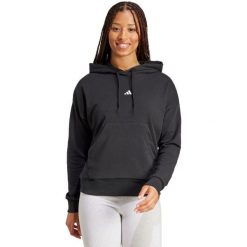 Bluza damska adidas Essentials Small Logo French Terry. Czarne bluzy sportowe Adidas, xs, bez wzorów, z bawełny, z kapturem. Za 241.50 zł.
