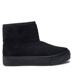 Botki Big Star Shoes. Czarne botki BIG STAR SHOES, bez wzorów, bez obcasa, na płaskiej podeszwie, bez zapięcia. Za 199.99 zł.