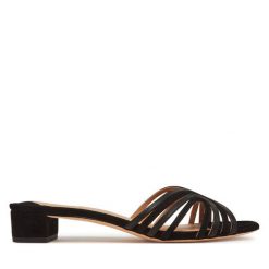 Klapki LAUREN RALPH LAUREN. Czarne klapki Lauren Ralph Lauren, bez wzorów, bez obcasa. Za 549.99 zł.