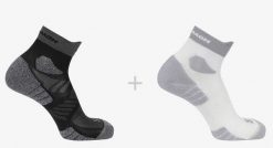 Skarpety dla biegaczy Salomon Aero Ankle 2 pary. Białe skarpety Salomon, bez wzorów, z dzianiny. Za 85.00 zł.