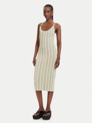 Fracomina Sukienka dzianinowa FS26SD5005K414F8 Żółty jasny Slim Fit. Żółte sukienki Fracomina, xl, bez wzorów, z dzianiny, bez kołnierzyka, bez ramiączek. Za 539.99 zł.