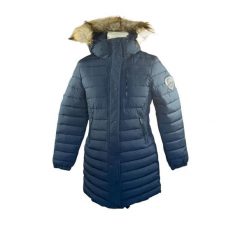 Parka damska z kapturem Superdry Fuji. Niebieskie parki Superdry, z puchu, z kapturem. Za 572.20 zł.