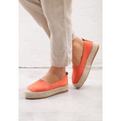 Pomarańczowe Espadryle Quickstep. Brązowe espadryle Born2be, bez wzorów, bez obcasa, na platformie, bez zapięcia. Za 49.99 zł.
