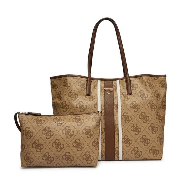 Torebka Guess. Brązowe shopper Guess, z aplikacjami, bez dodatków. Za 451.99 zł.
