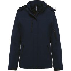 Parka dla kobiet Kariban Softshell doublée capuche. Niebieskie kurtki sportowe KARIBAN, na zimę, bez wzorów, z softshellu, bez kaptura. W wyprzedaży za 388.50 zł.