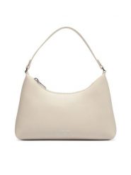 Calvin Klein Torebka Foil Logo Small Shoulder Bag LV04F3890G Kremowy. Białe torebki klasyczne Calvin Klein, bez wzorów, ze skóry, bez dodatków. Za 369.99 zł.