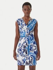 Morgan Sukienka letnia 261-RALIXA Niebieski Regular Fit. Niebieskie sukienki Morgan, na lato, bez wzorów, z syntetyku, bez kołnierzyka, bez ramiączek. Za 279.99 zł.