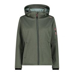 Damska kurtka turystyczna z kapturem CMP. Brązowe kurtki sportowe CMP, bez wzorów, z softshellu, z kapturem, trekkingowe. Za 367.00 zł.