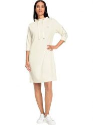 Heine Sukienka w kolorze kremowym rozmiar: 46. Brązowe sukienki Heine, na co dzień, bez wzorów, bez kołnierzyka, bez ramiączek, midi, proste. Za 82.64 zł.