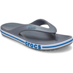 Japonki Dla Dorosłych Crocs Bayaband Flip. Niebieskie klapki Crocs, bez wzorów, z materiału, bez obcasa. Za 129.99 zł.