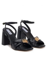 Steve Madden Sandały 11005662 Czarny. Czarne sandały Steve Madden, bez wzorów, ze skóry, bez obcasa, na słupku, bez zapięcia. Za 519.99 zł.