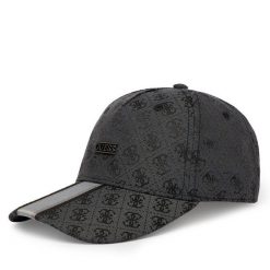 Czapka z daszkiem Guess. Szare czapki Guess, z aplikacjami. Za 199.99 zł.