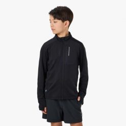Bluza Polarowa Rozpinana Trening Junior Swedemount Ultra Light Full Zip B. Czarne bluzy SWEDEMOUNT, bez wzorów, z polaru, bez kaptura. Za 169.99 zł.