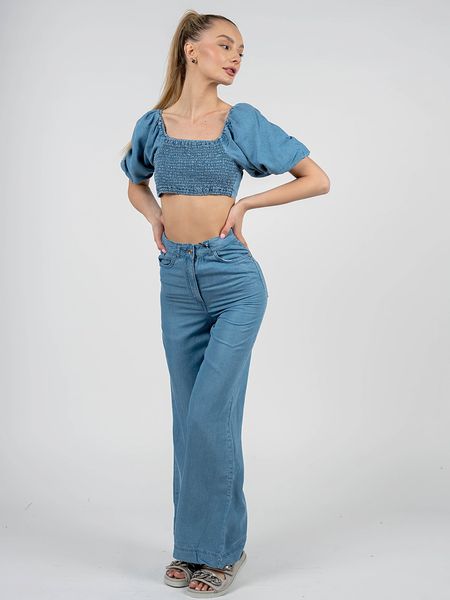 Patrizia Pepe Top | 2C1344 D9A0 | Kobieta | Niebieski. Niebieskie topy Patrizia Pepe, bez wzorów, z denimu, bez kołnierzyka, bez ramiączek. W wyprzedaży za 219.00 zł.