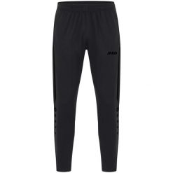 Spodnie dresowe polyesterowe Jako Power. Czarne spodnie sportowe JAKO, bez wzorów, z dresówki, na fitness i siłownię. Za 241.00 zł.