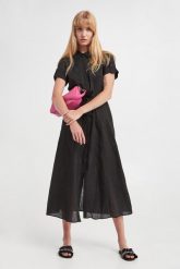 Sukienka lniana Banca MARELLA SPORT. Sukienki Marella Sport, bez wzorów, sportowe, bez kołnierzyka, bez ramiączek, sportowe. W wyprzedaży za 818.35 zł.