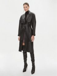 Calvin Klein Trencz K20K206719 Czarny Regular Fit. Czarne płaszcze Calvin Klein, bez wzorów, ze skóry, bez kaptura. Za 3,749.00 zł.