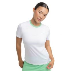 Damska koszulka techniczna do gry w padla z krótkim rękawem Padel Siroko Pesar. Białe bluzki SIROKO, bez wzorów, z tkaniny, sportowe, bez kołnierzyka, bez ramiączek. Za 105.00 zł.