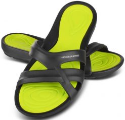 Klapki basenowe damskie PANAMA. Czerwone klapki Aqua-Speed, bez wzorów, z materiału, bez obcasa. Za 54.90 zł.