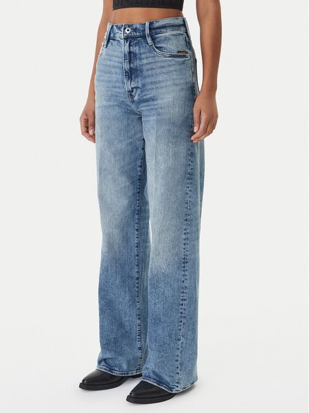 G-Star Raw Jeansy Deck 2.0 D23591-E205 Niebieski Wide Leg. Niebieskie jeansy G-Star Raw, bez wzorów. Za 352.99 zł.