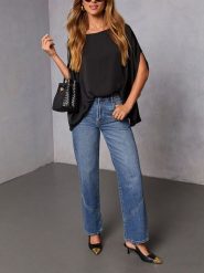 LA Angels Bluzka w kolorze czarnym rozmiar: L. Czarne bluzki LA Angels, l, bez wzorów, bez kołnierzyka, bez ramiączek. Za 130.99 zł.