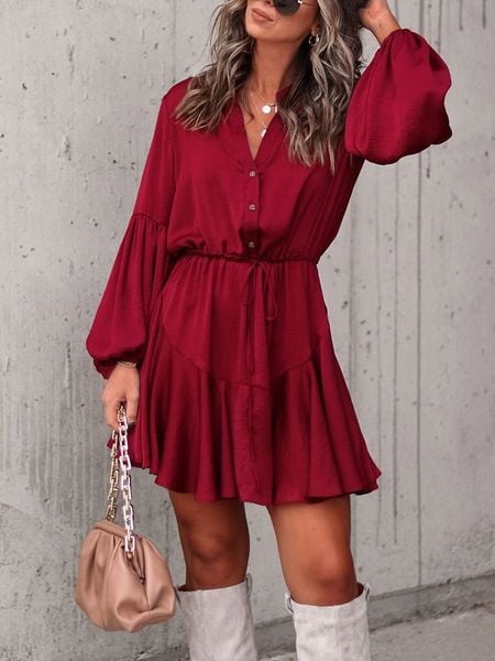 Milan Kiss Sukienka w kolorze bordowym rozmiar: XL. Czerwone sukienki Milan Kiss, xl, bez wzorów, bez kołnierzyka, bez ramiączek, mini. Za 175.26 zł.