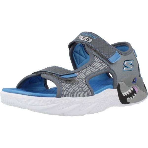 Sandały SKECHERS CREATURE-SPLASH Szary. Szare sandały Skechers, bez wzorów, z syntetyku, bez obcasa, bez zapięcia. Za 217.99 zł.