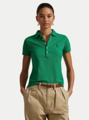 Polo Ralph Lauren Polo 211870245026 Zielony Slim Fit. Zielone koszulki polo Polo Ralph Lauren, xl, bez wzorów, z bawełny, bez kołnierzyka, bez ramiączek. Za 599.99 zł.