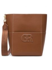 Gino Rossi Torebka ARDEA-CS9442 Brązowy. Brązowe listonoszki Gino Rossi, bez wzorów, z materiału, bez dodatków. Za 399.99 zł.