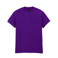 Ciężka Bawełniana Koszulka Unisex Dla Dorosłych. Fioletowe bluzki GILDAN, xl, bez wzorów, z bawełny, sportowe, bez kołnierzyka, bez ramiączek. Za 51.99 zł.