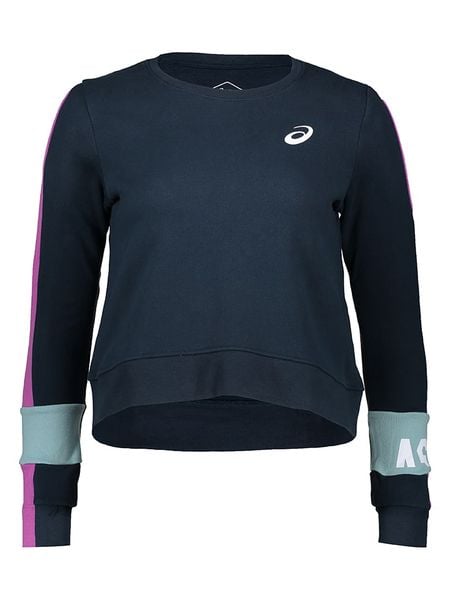 Asics Bluza w kolorze granatowym rozmiar: M. Niebieskie bluzy Asics, m, bez wzorów, z bawełny, bez kaptura. Za 133.60 zł.