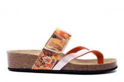 DR. BRINKMANN 700060-62 orange, klapki/japonki profilaktyczne damskie. Brązowe klapki Dr. Brinkmann, bez wzorów, bez obcasa. Za 99.95 zł.