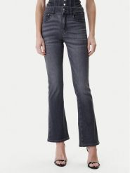 Guess Jeansy W6RA3I D6921 Szary Wide Leg. Szare jeansy Guess, z aplikacjami. Za 619.99 zł.