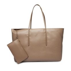 Torebka Calvin Klein. Brązowe shopper Calvin Klein, bez wzorów, bez dodatków. Za 699.99 zł.
