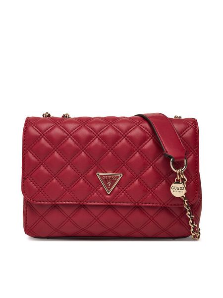 Guess Torebka Giully II HWQG96 73200 Czerwony. Czerwone torebki klasyczne Guess, z aplikacjami, ze skóry, bez dodatków. Za 584.99 zł.