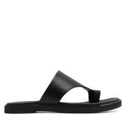 Klapki Lasocki. Czarne klapki Lasocki, bez wzorów, bez obcasa. Za 159.99 zł.