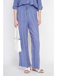 ASSUILI Lniane spodnie w kolorze niebieskim rozmiar: 42. Niebieskie spodnie materiałowe Assuili, bez wzorów, ze lnu. Za 130.99 zł.