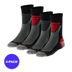 Skarpety turystyczne unisex – Multi czarne – 4 pary. Czarne skarpety XTREME, bez wzorów, z elastanu. Za 185.79 zł.
