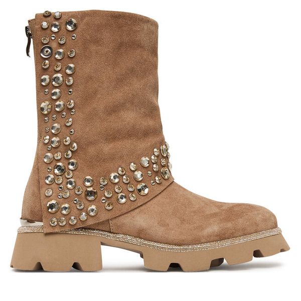 Botki Alma En Pena. Brązowe botki Alma en Pena, bez wzorów, bez obcasa, na płaskiej podeszwie, bez zapięcia. Za 709.99 zł.