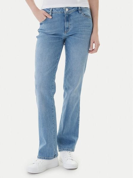 Guess Jeansy W6RA15 D6882 Niebieski Regular Fit. Niebieskie jeansy Guess, z aplikacjami. Za 399.99 zł.
