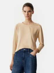 JOOP! Bluzka 263Je32Tamina 30103280 Beżowy Slim Fit. Brązowe bluzki Joop!, bez wzorów, z wiskozy, bez kołnierzyka, bez ramiączek. Za 419.99 zł.
