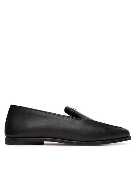 Tommy Hilfiger Lordsy Th Leather Loafer FW0FW09319 Czarny. Czarne lordsy TOMMY HILFIGER, bez wzorów, ze skóry, bez obcasa, bez zapięcia. Za 569.99 zł.