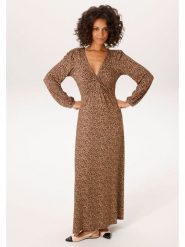 Aniston Sukienka w kolorze brązowo-kremowym rozmiar: 40. Brązowe sukienki Aniston, bez wzorów, bez kołnierzyka, bez ramiączek, maxi. Za 173.99 zł.