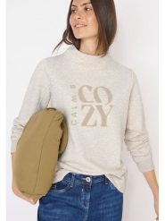Cecil Sweter w kolorze kremowym rozmiar: XS. Brązowe swetry Cecil, xs, z aplikacjami, bez ramiączek. Za 140.20 zł.