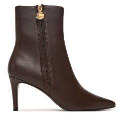Botki Coccinelle. Brązowe botki Coccinelle, bez wzorów, bez obcasa, na szpilce, bez zapięcia. Za 1,149.00 zł.