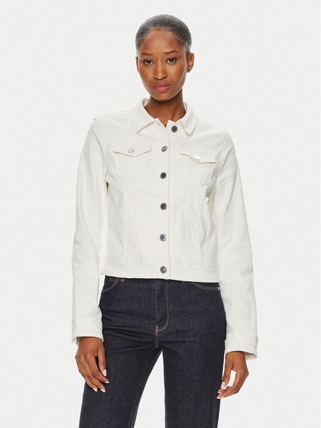 Morgan Kurtka jeansowa 221-VPOM1 Biały Slim Fit. Białe kurtki Morgan, bez wzorów, z bawełny, bez kaptura. Za 199.99 zł.