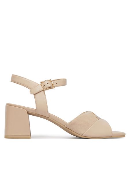 Caprice Sandały 9-28301-46 Beżowy. Brązowe sandały Caprice, bez wzorów, ze skóry, bez obcasa, na słupku, bez zapięcia. Za 228.99 zł.