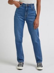 Lee Dżinsy - Tapered fit - w kolorze niebieskim rozmiar: W28/L35. Niebieskie jeansy Lee, l, z aplikacjami, z podwyższonym stanem. Za 136.13 zł.